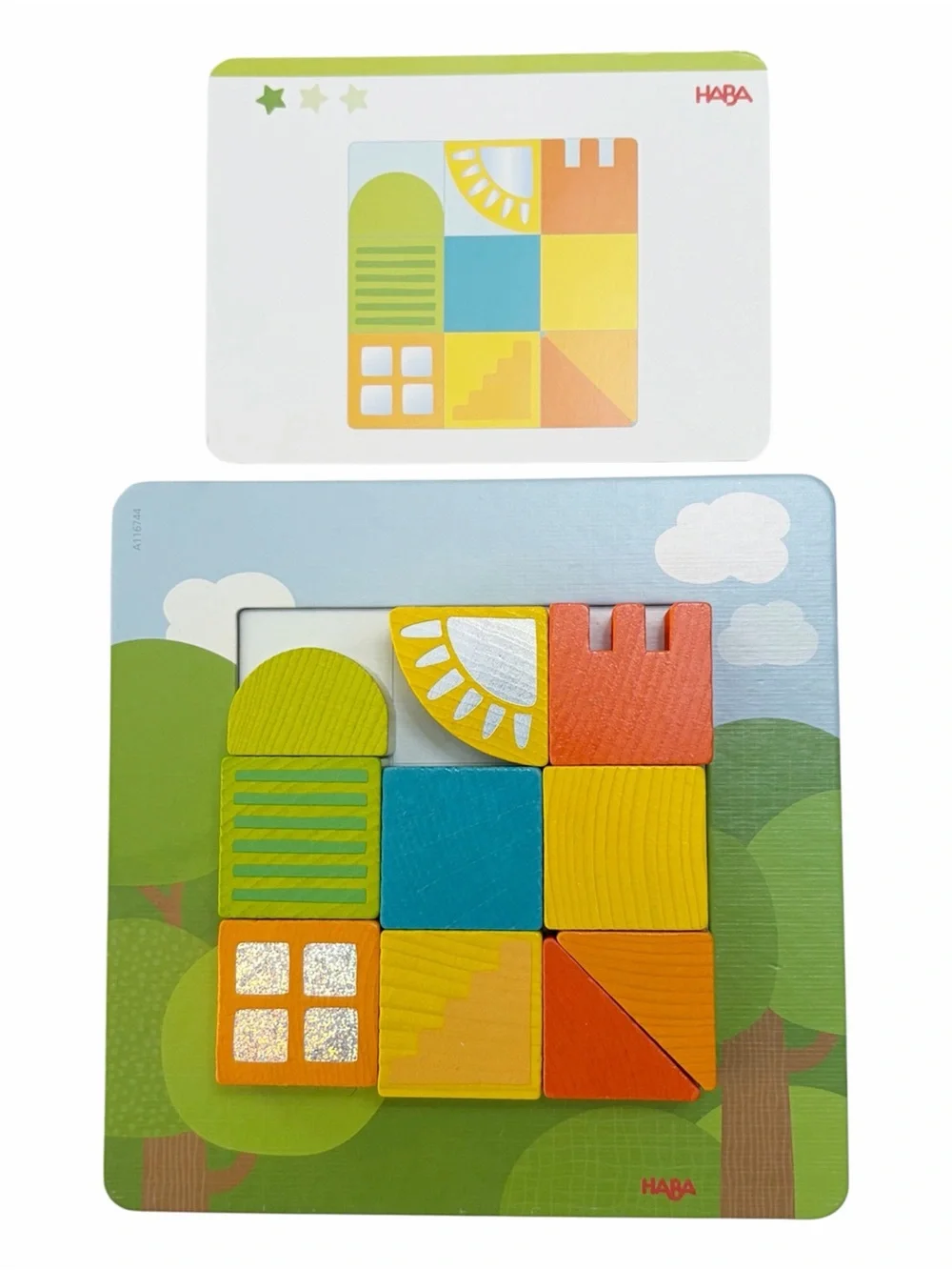 HABA | Animal Squares Arranging Game Puzzle Wood Block Toddler